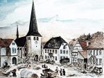 Hüstener Markt um 1890